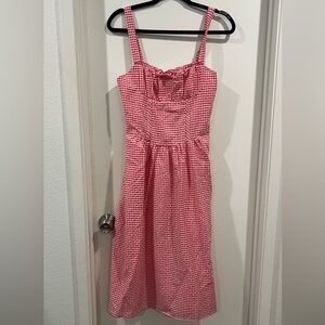 Wild Fable Red Gingham Midi Dress